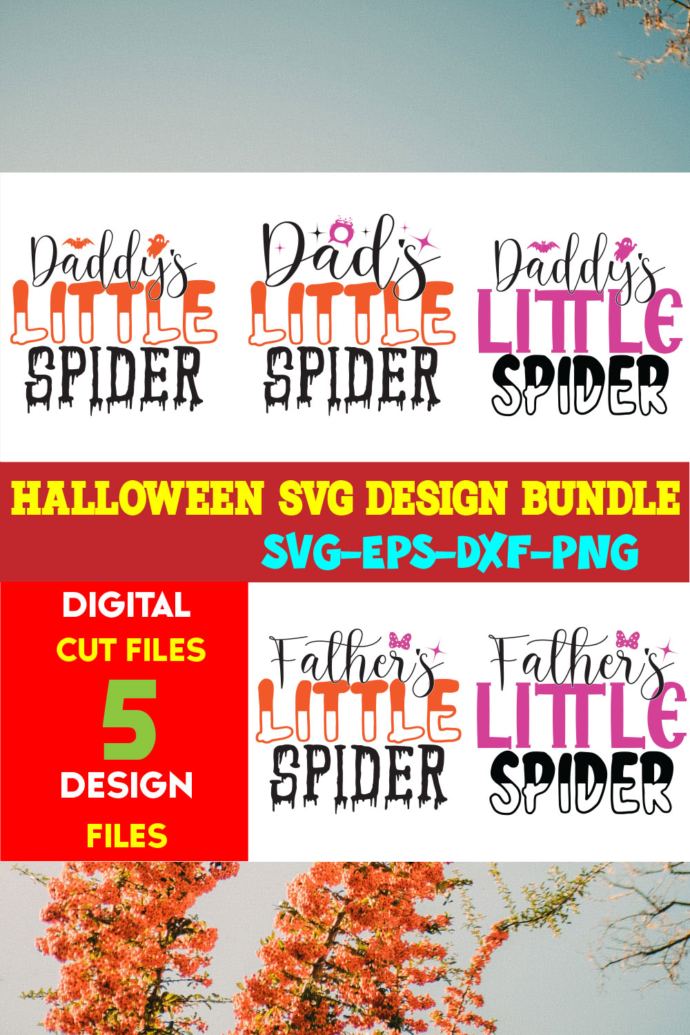 Halloween T-shirt Design Bundle Vol-31 pinterest preview image.