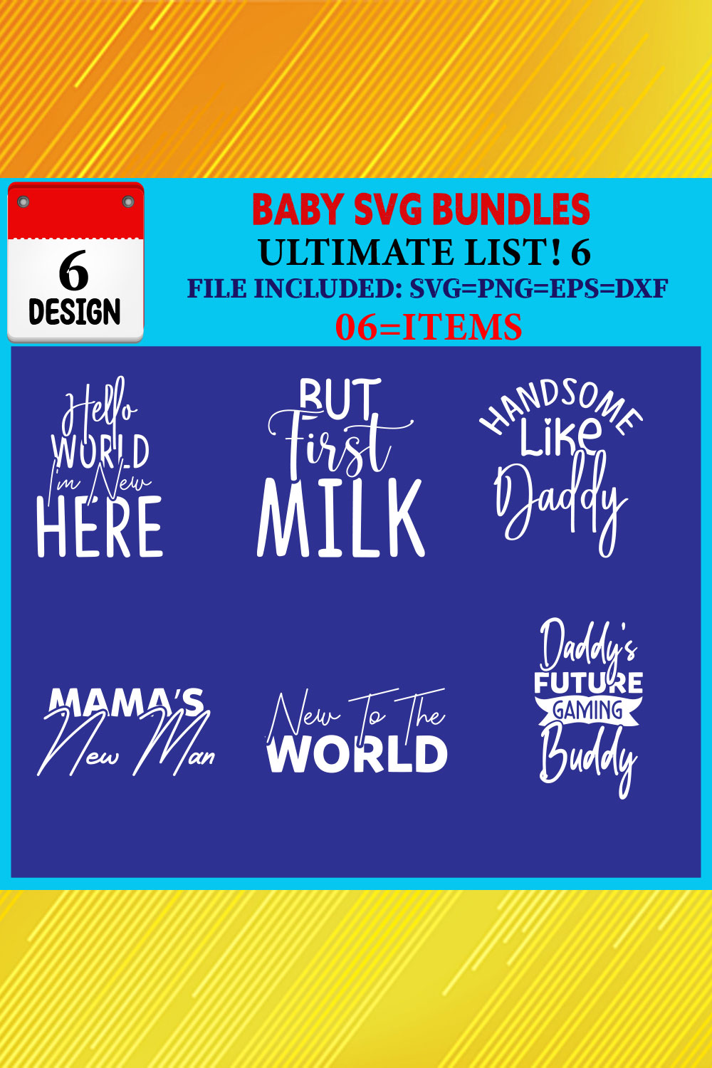 Baby T-shirt Design Bundle Vol-04 pinterest preview image.