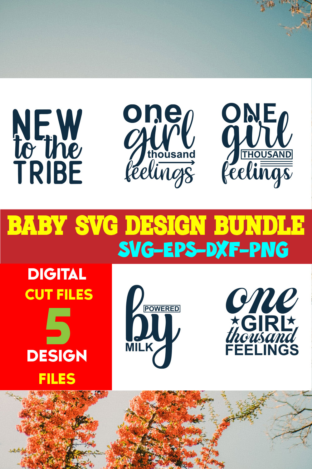 Baby T-shirt Design Bundle Volume-08 pinterest preview image.