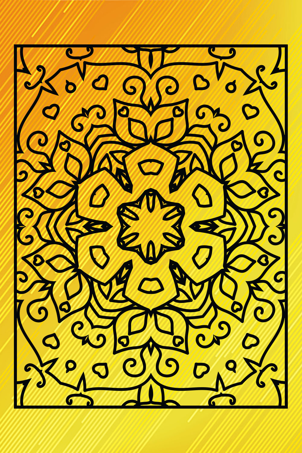 Adults Mandala Coloring Book Interiors Vol-48 pinterest preview image.