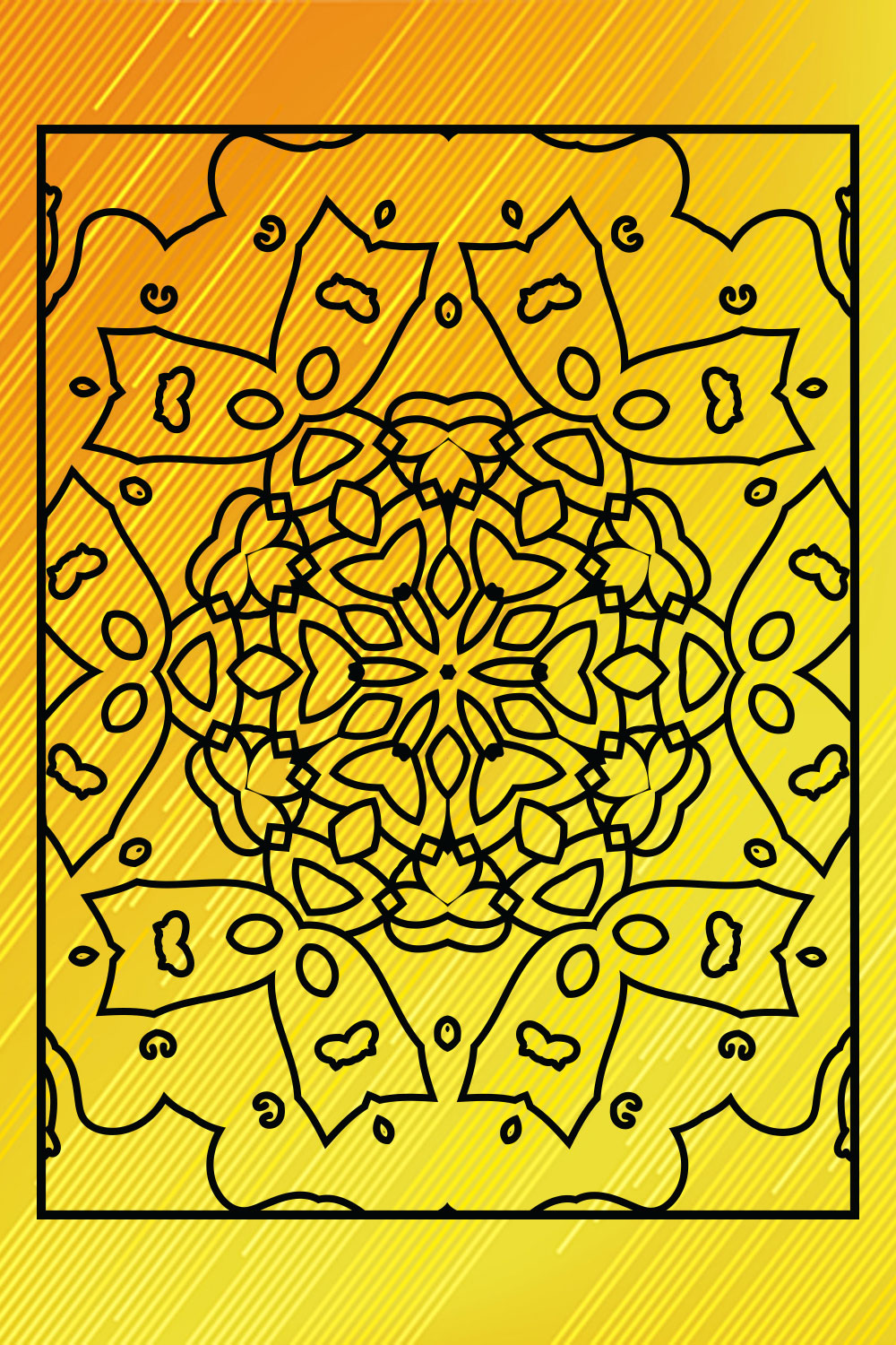Adults Mandala Coloring Book Interiors Vol-36 pinterest preview image.