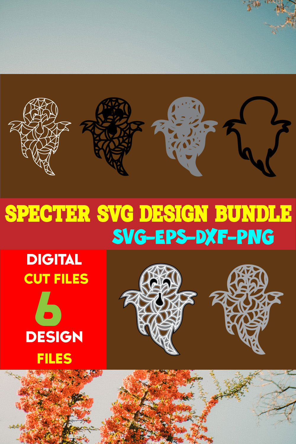 Specter SVG Design Bundle pinterest preview image.