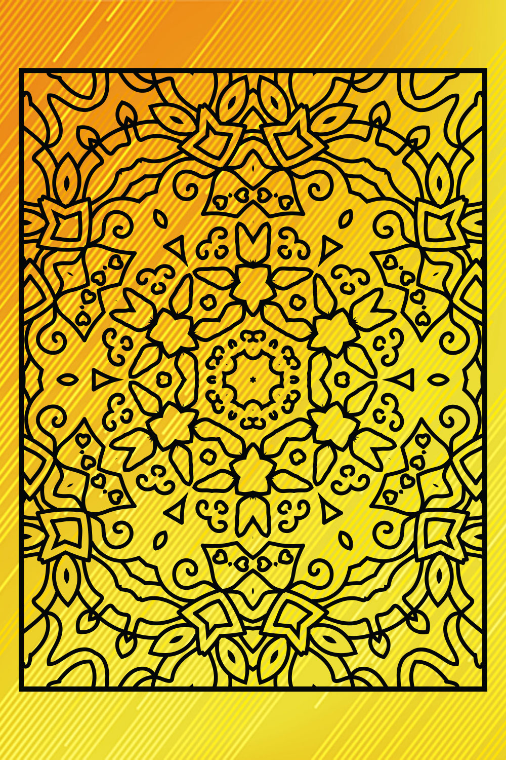 Adults Mandala Coloring Book Interiors Vol-27 pinterest preview image.