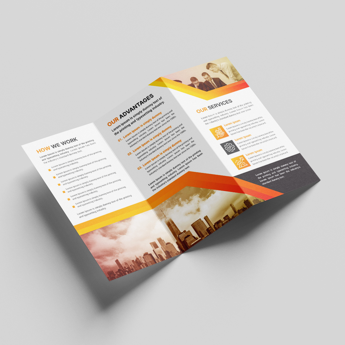 Modern Trifold Brochure Design preview image.