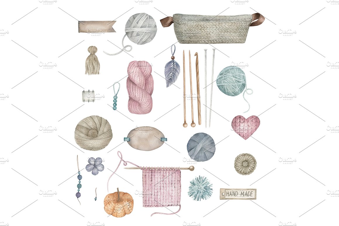 Watercolor Knitting Collection preview image.