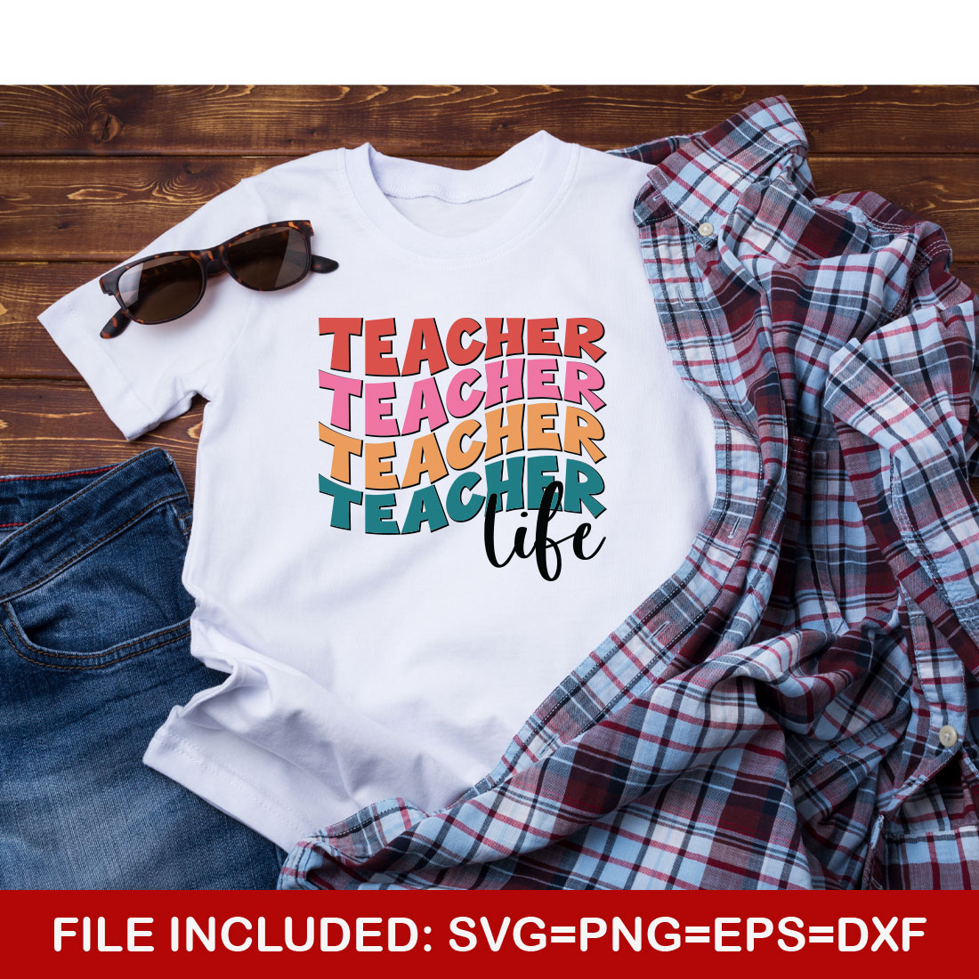 Teacher Life Teacher's Day T-shirt Design 02 preview image.