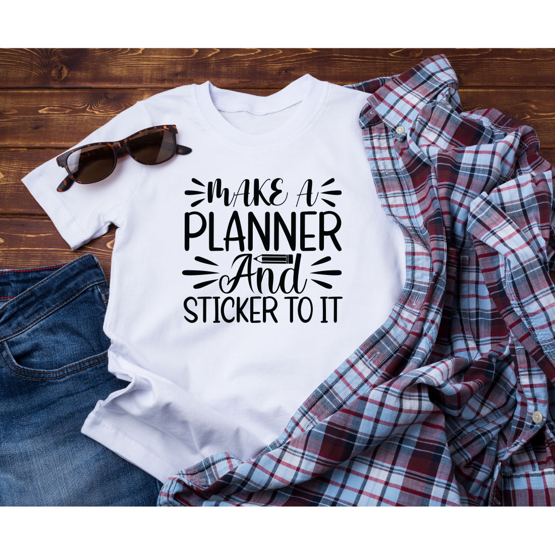 Planner T-shirt Design Bundle Vol-06 preview image.