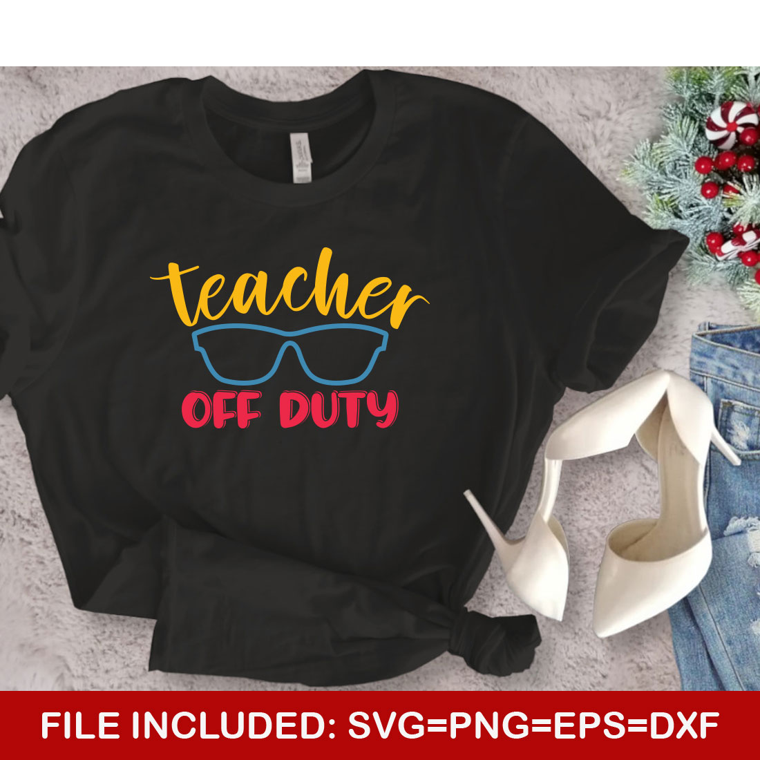 Teacher Off Duty Teacher's Day T-shirt Design preview image.