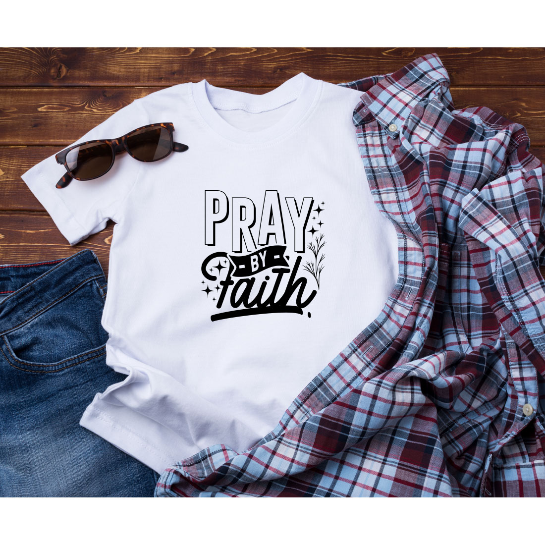 Prayer T-shirt Design Bundle Vol-03 preview image.