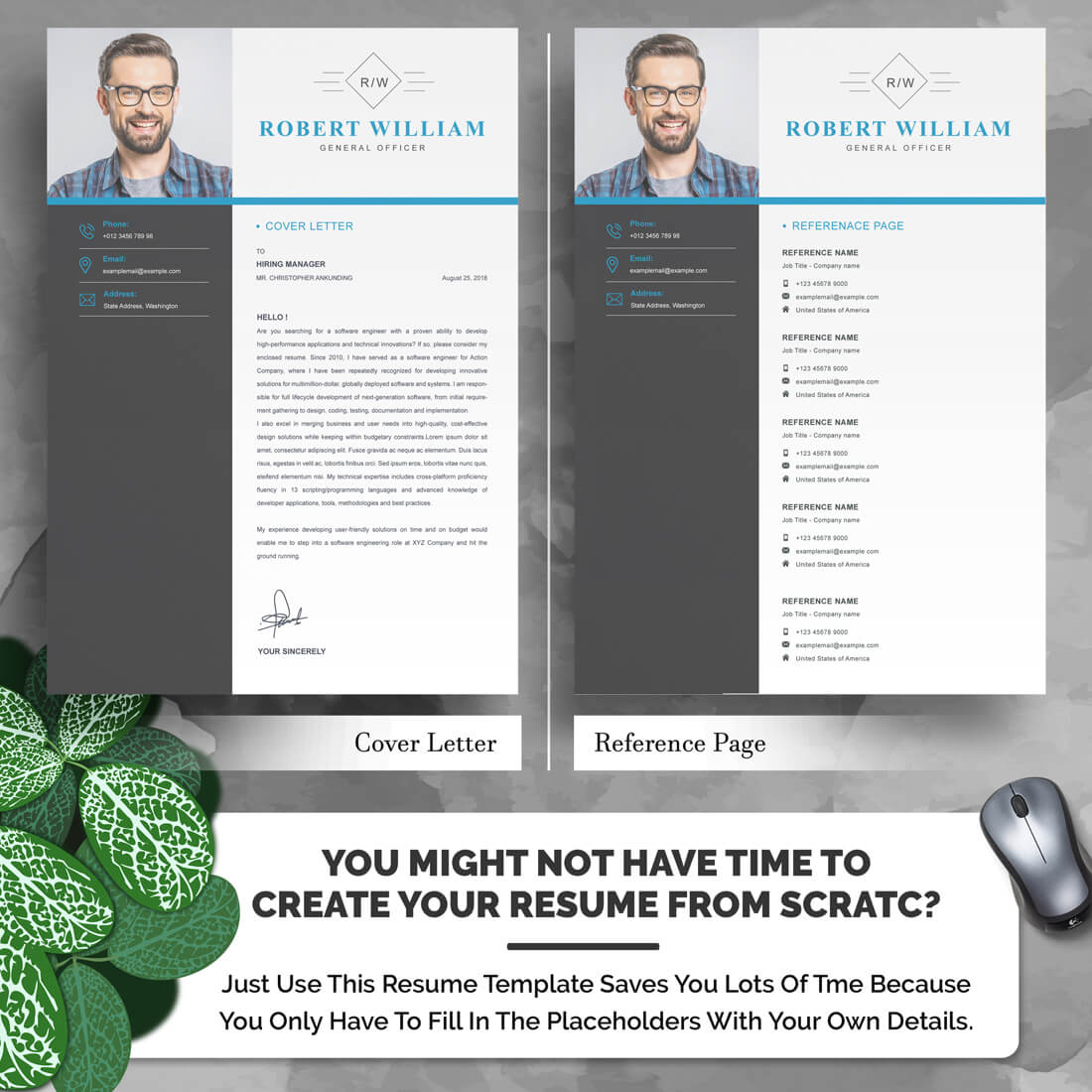 03 4 pages professional ms word aple pages eps photoshop psd resume cv design template design by resume inventor 721