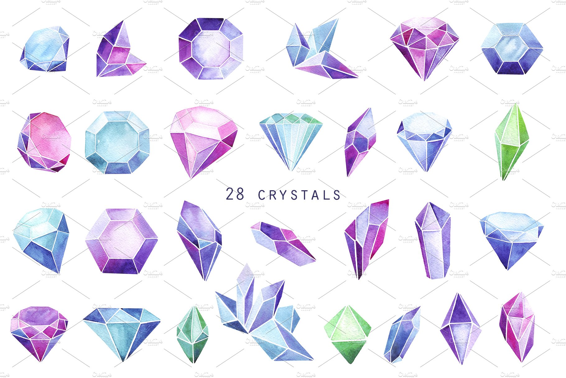 watercolor crystals cover image.