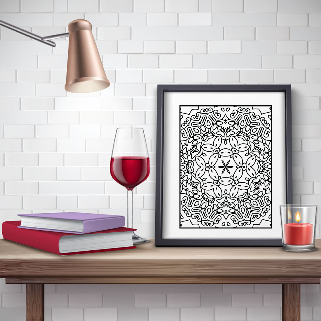 Adults Mandala Coloring Book Interiors Vol-05 preview image.