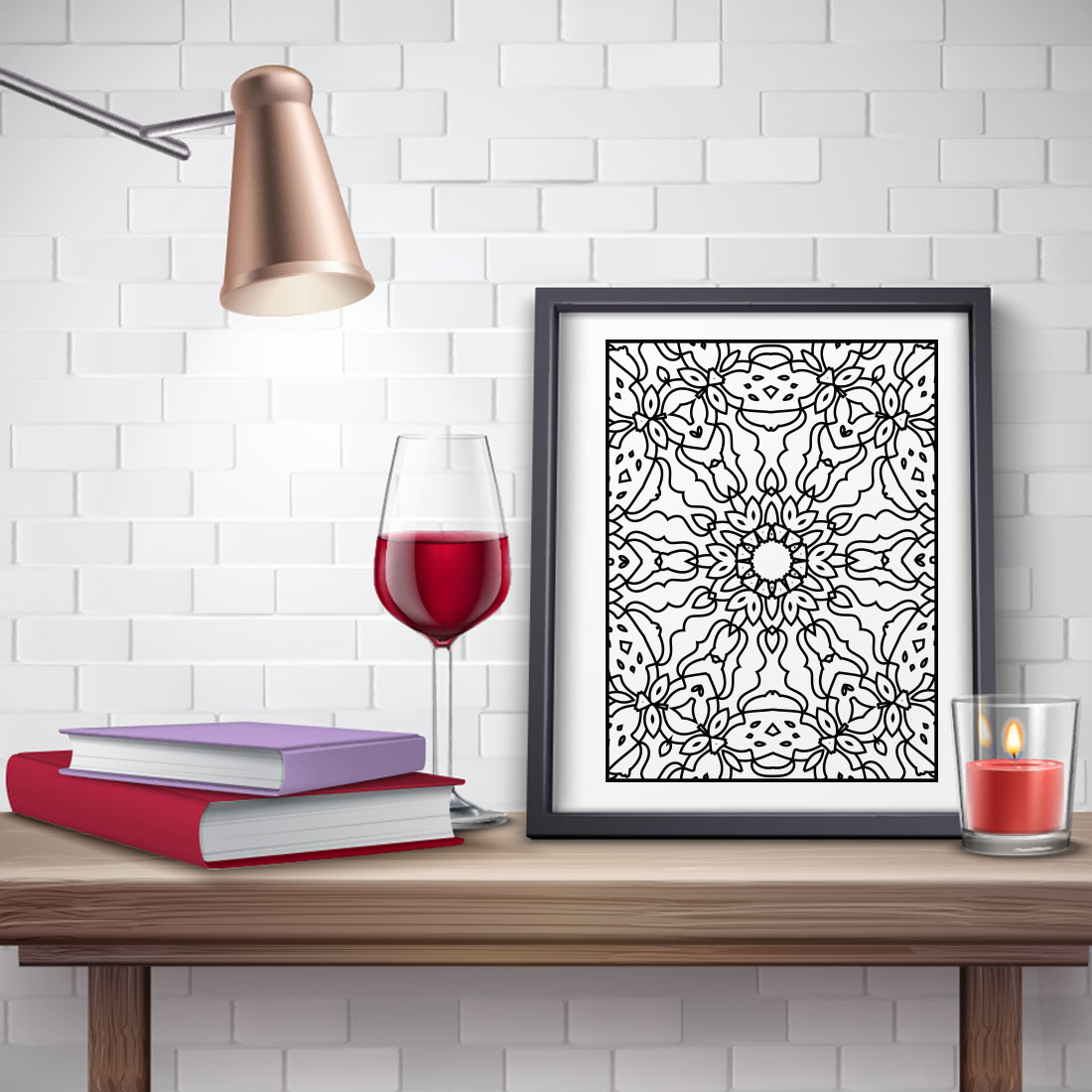 Adults Mandala Coloring Book Interiors Vol-13 preview image.