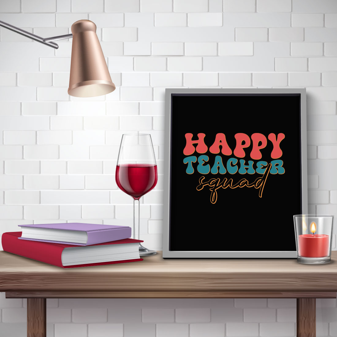 Happy Teacher Squad Teacher's Day T-shirt Design preview image.