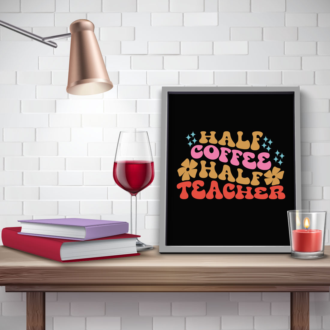 Half Coffee Half Teacher preview image.