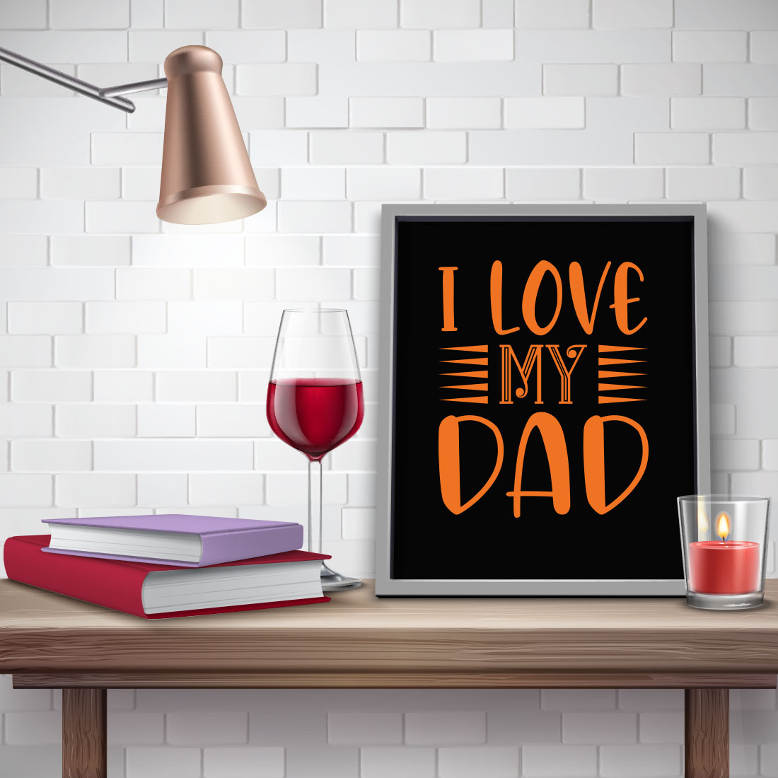 Fathers Day SVG T-shirt Design Bundle preview image.