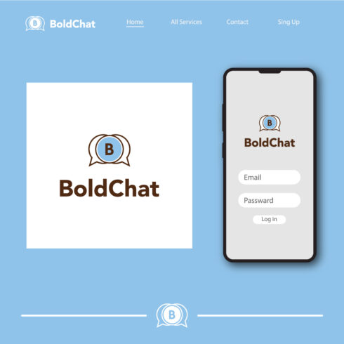 Simple and Minimal logo design, BoldChat cover image.
