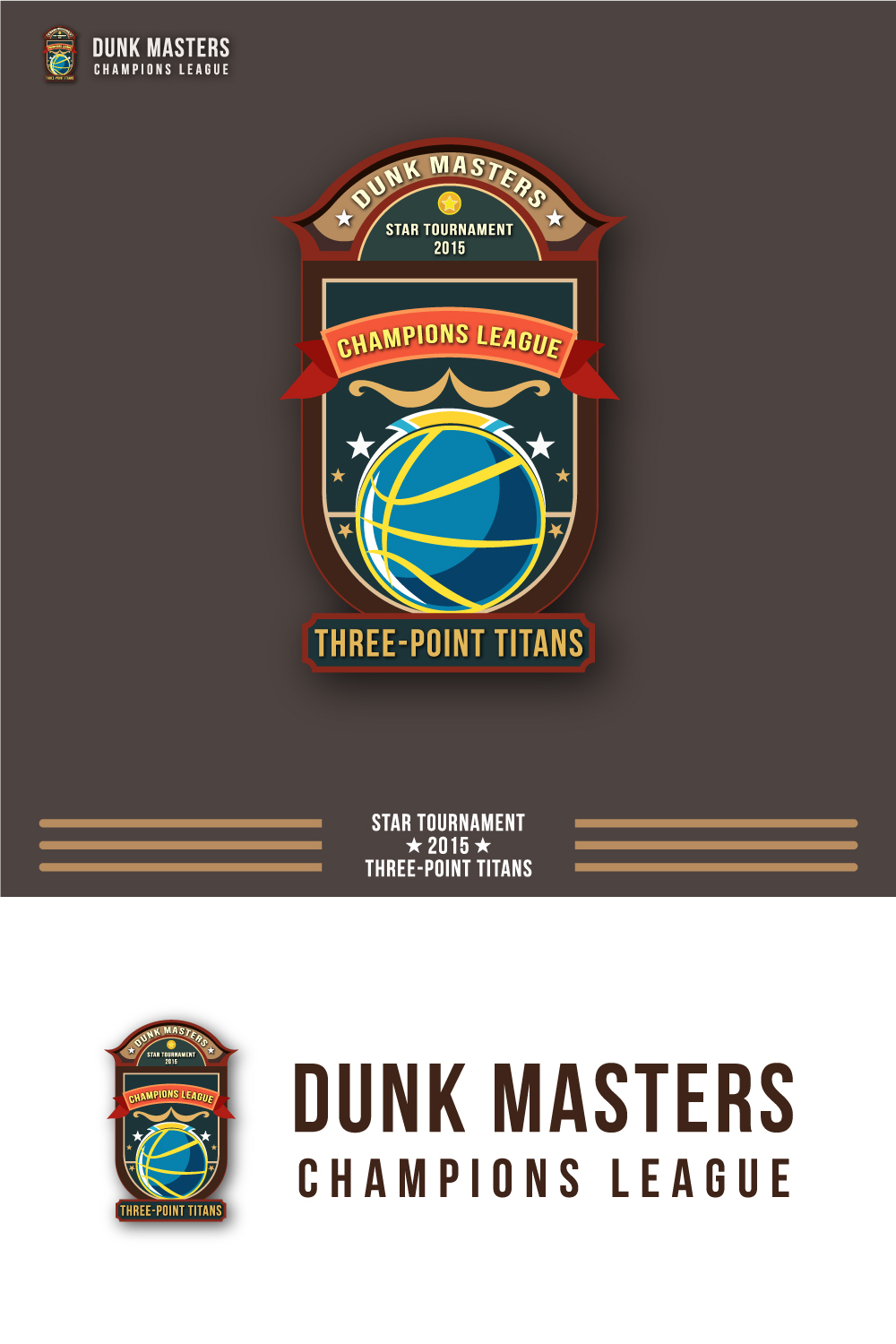 Dunk Masters logo design, creative, Mascot logo pinterest preview image.