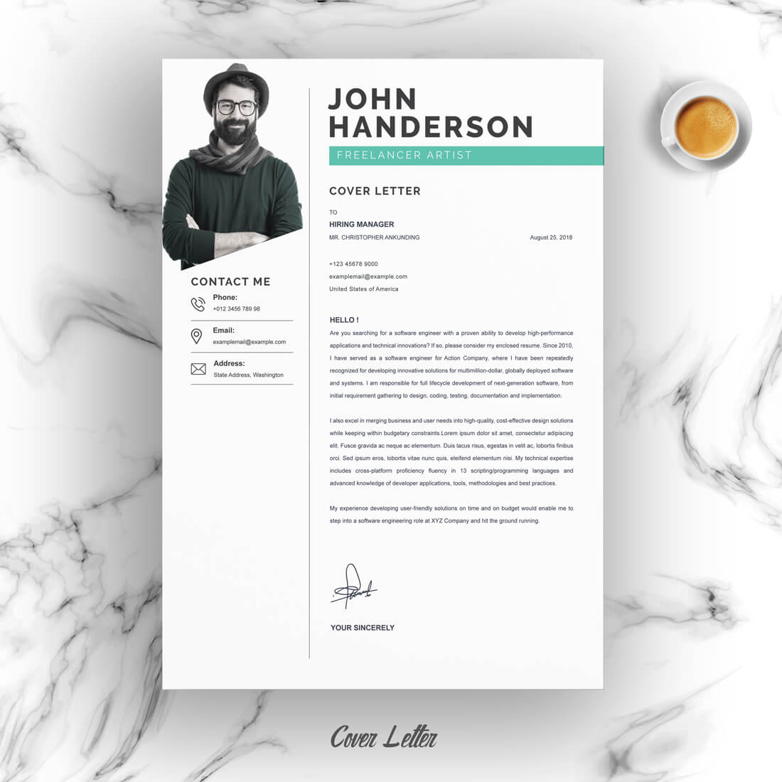 04 resume cover letter page free resume design template 1 457