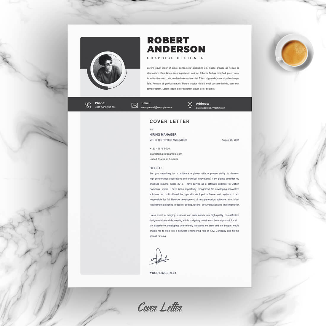04 resume cover letter page free resume design template 3 757