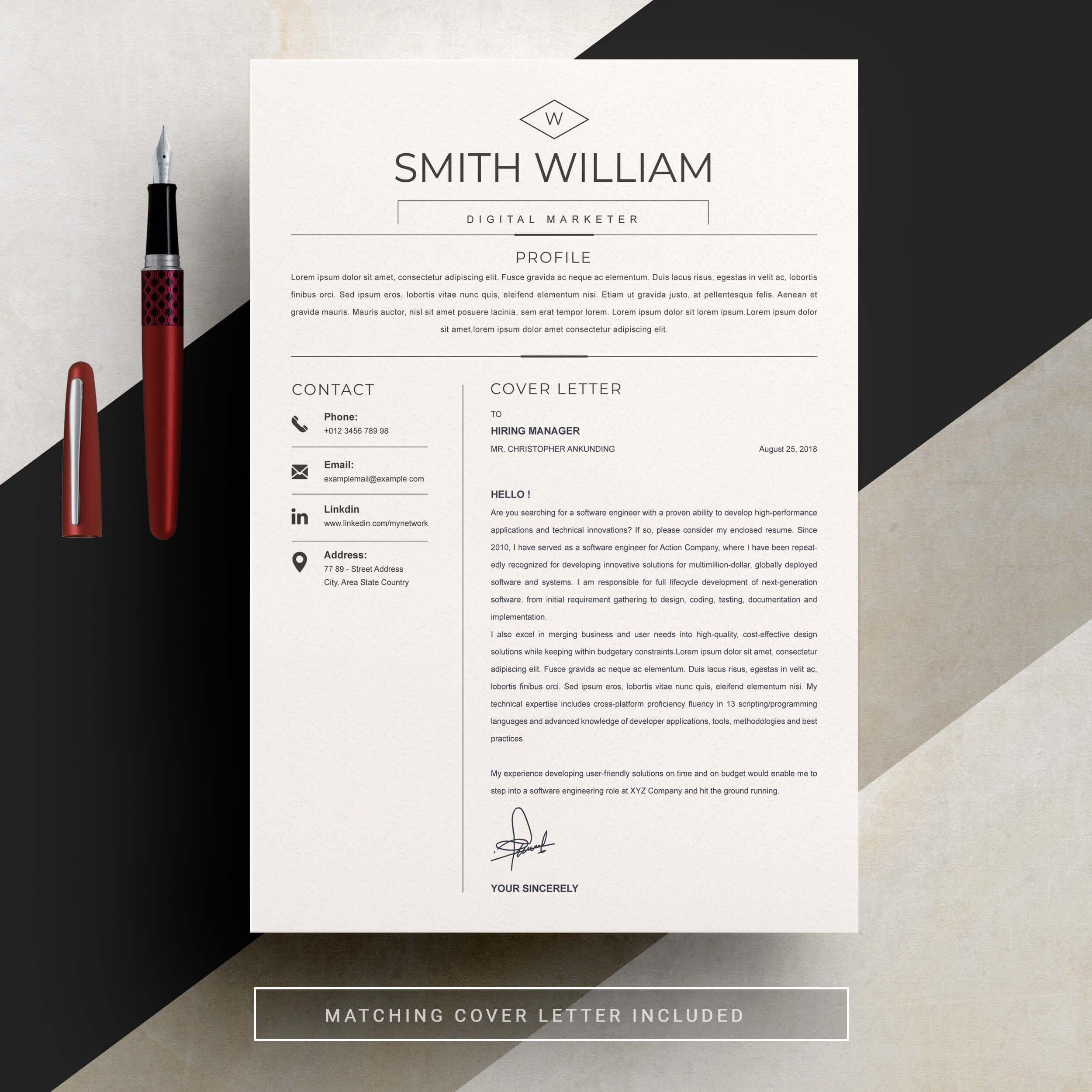 04 resume cover letter page free resume design template 737