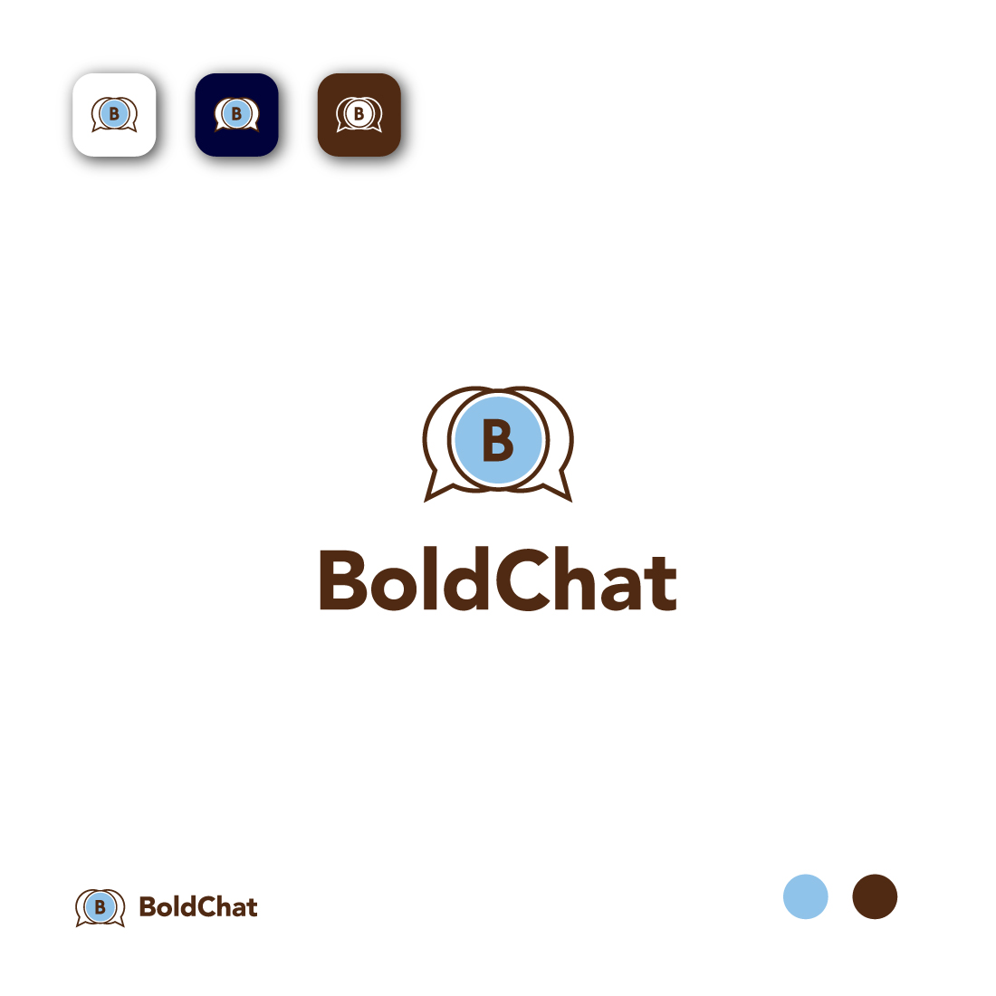 Simple and Minimal logo design, BoldChat preview image.