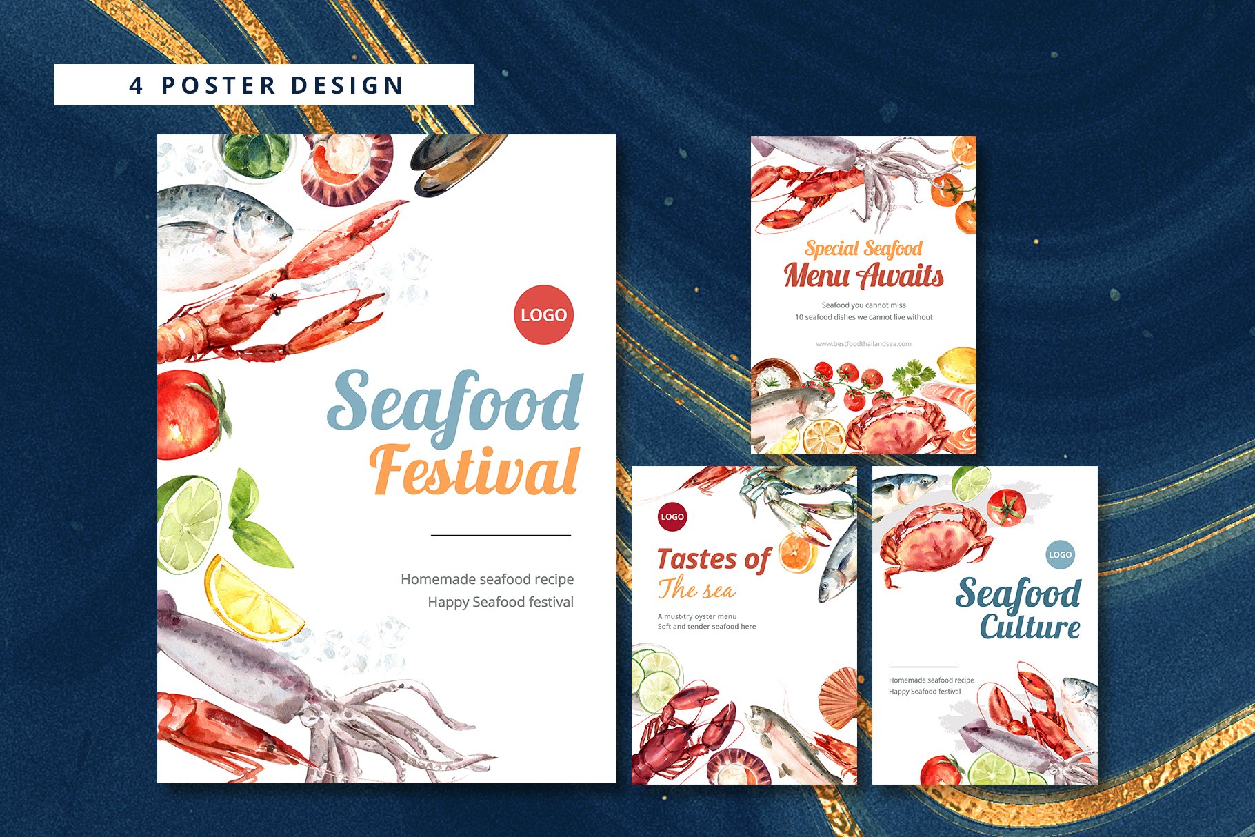 05 seafood poster design 803