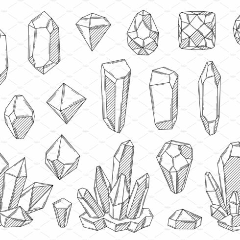 Set of crystals or crystalline cover image.