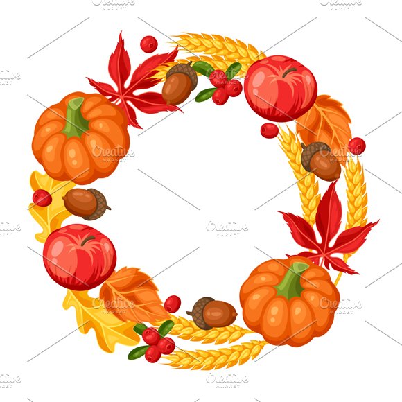 Thanksgiving Day or autumn frames. cover image.