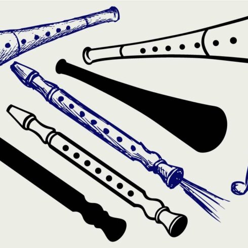 Wooden Flute SVG cover image.