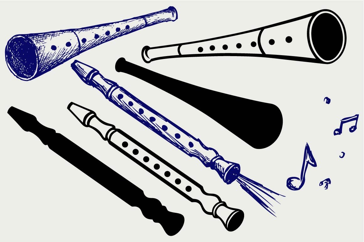 Wooden Flute SVG cover image.