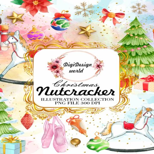 Watercolor Christmas Nutcracker Set cover image.