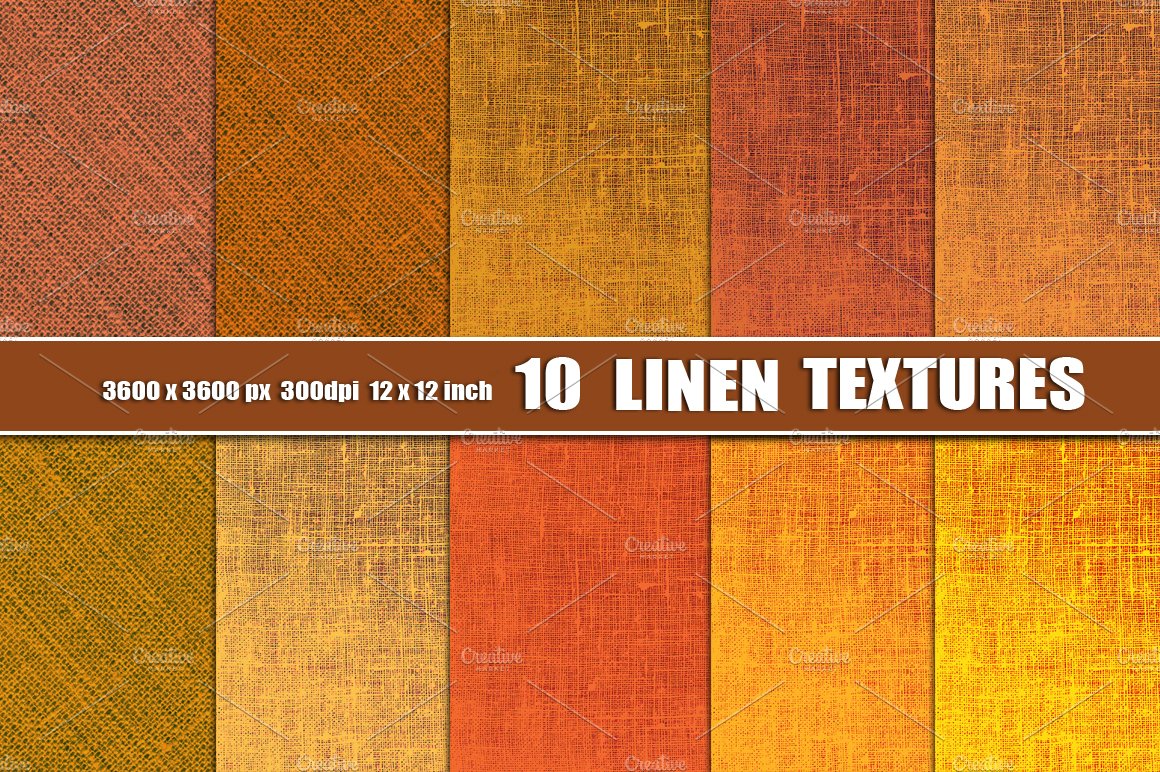 Orange Linen Canvas Texture cover image.