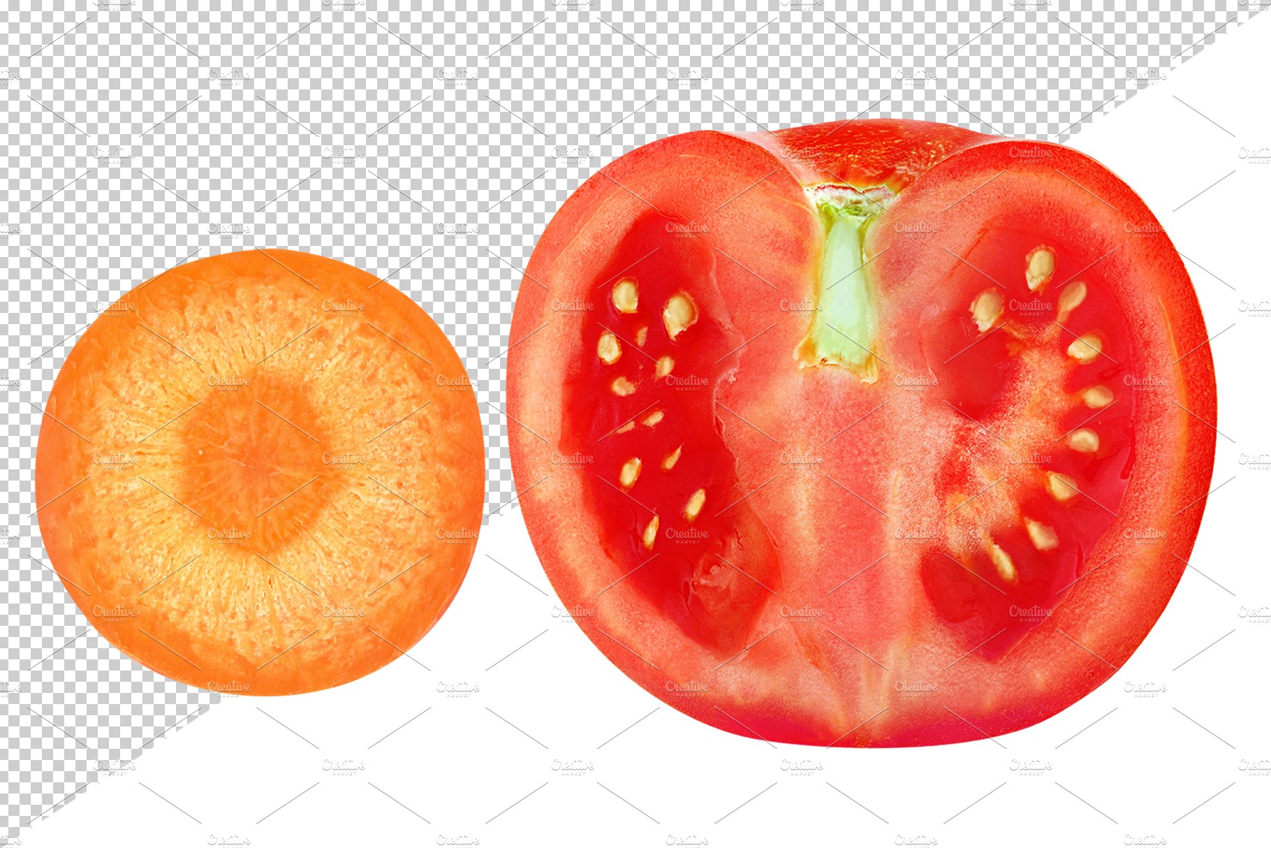 Vegetable slices preview image.
