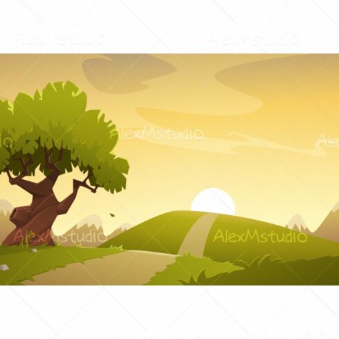 Countryside Cartoon Landscape cover image.