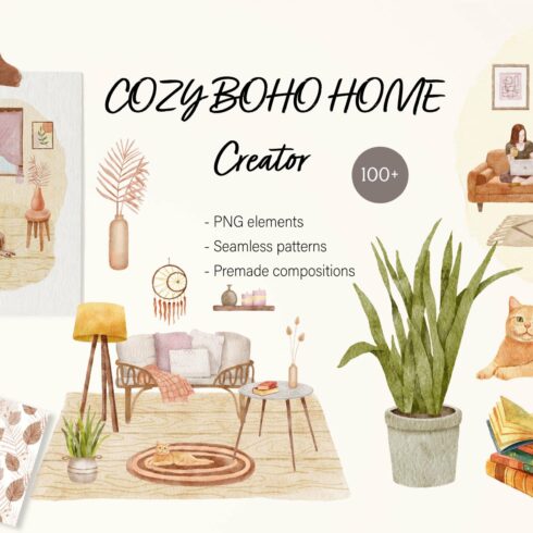Cozy Boho Collection Room Creator cover image.