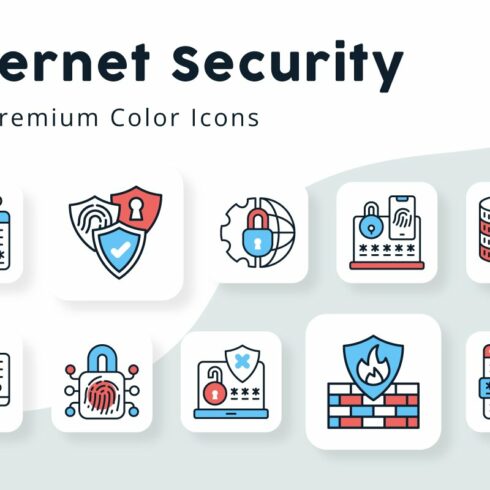 Internet Security Colored Icons cover image.