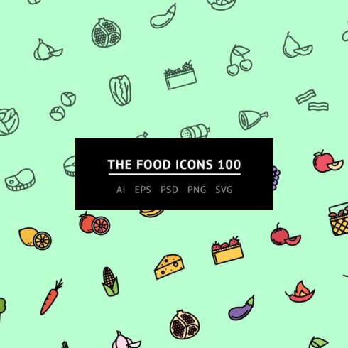 The Food Icons 100 cover image.