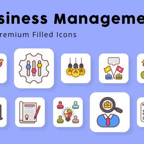 Business Management Filled Iocns cover image.