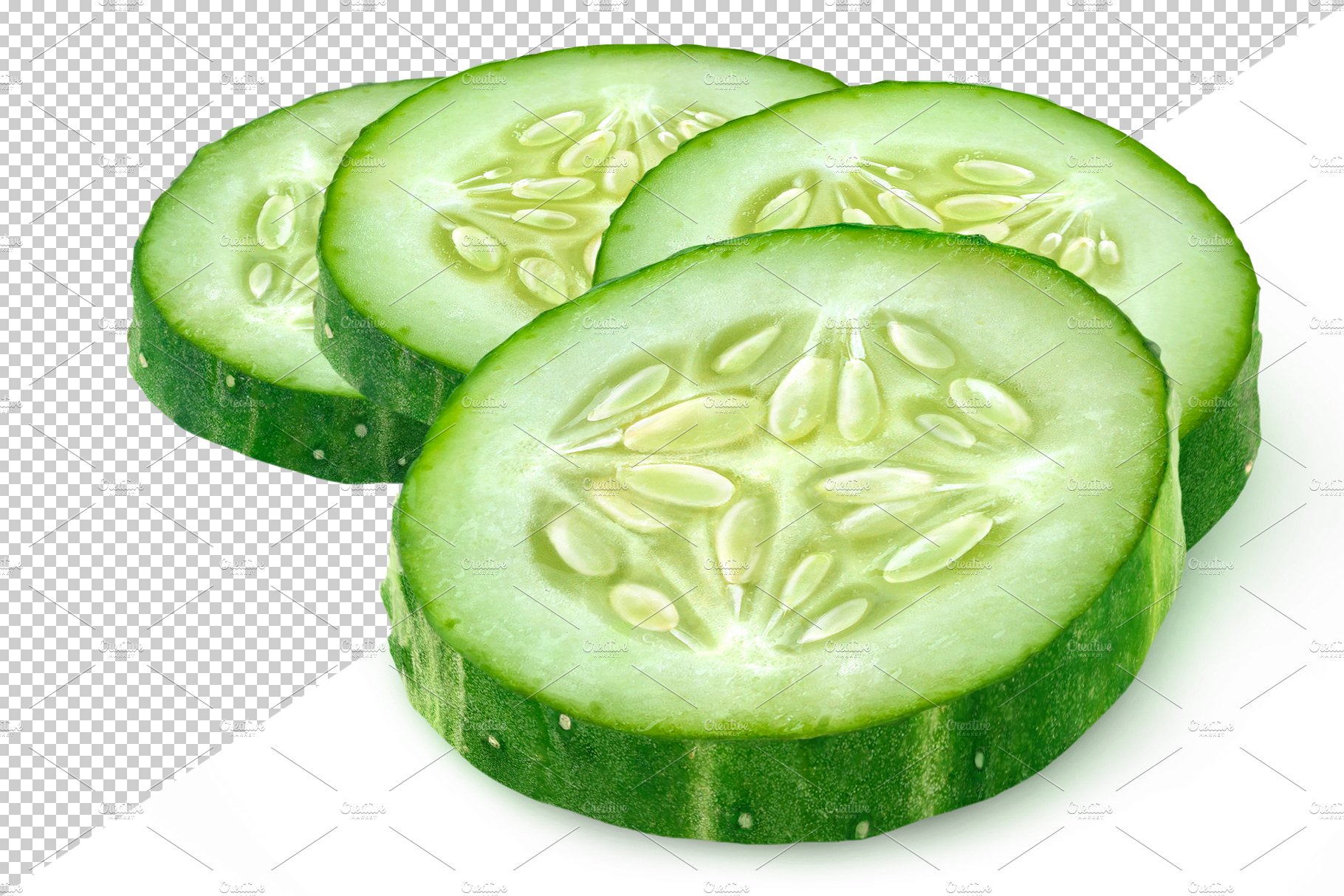 Cucumber slices preview image.