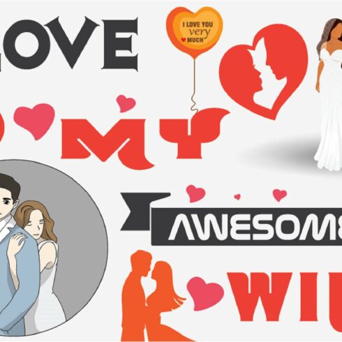 I Love My Wife clipart cover image.