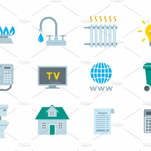 Household Services Utility Icons cover image.