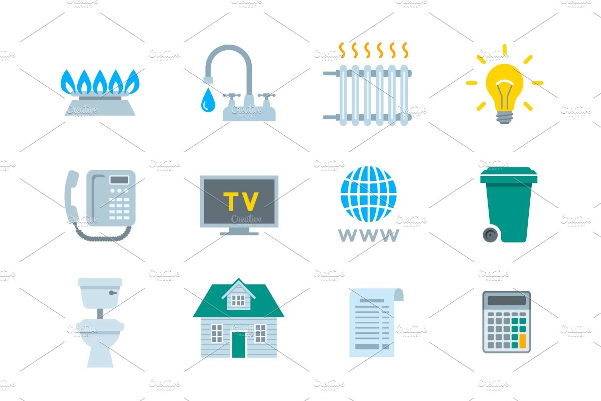 Household Services Utility Icons cover image.