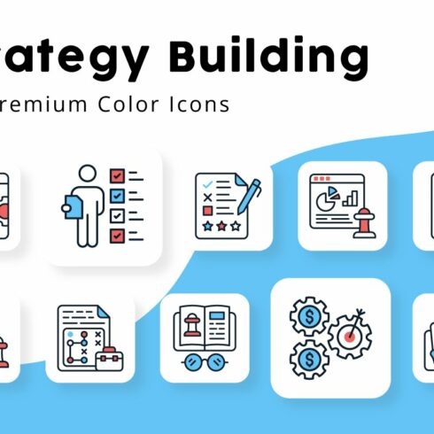Strategy Building Color Icons cover image.