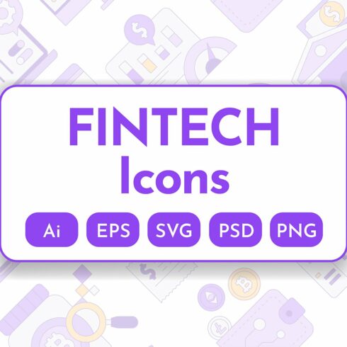15 Fintech Flat Icons cover image.