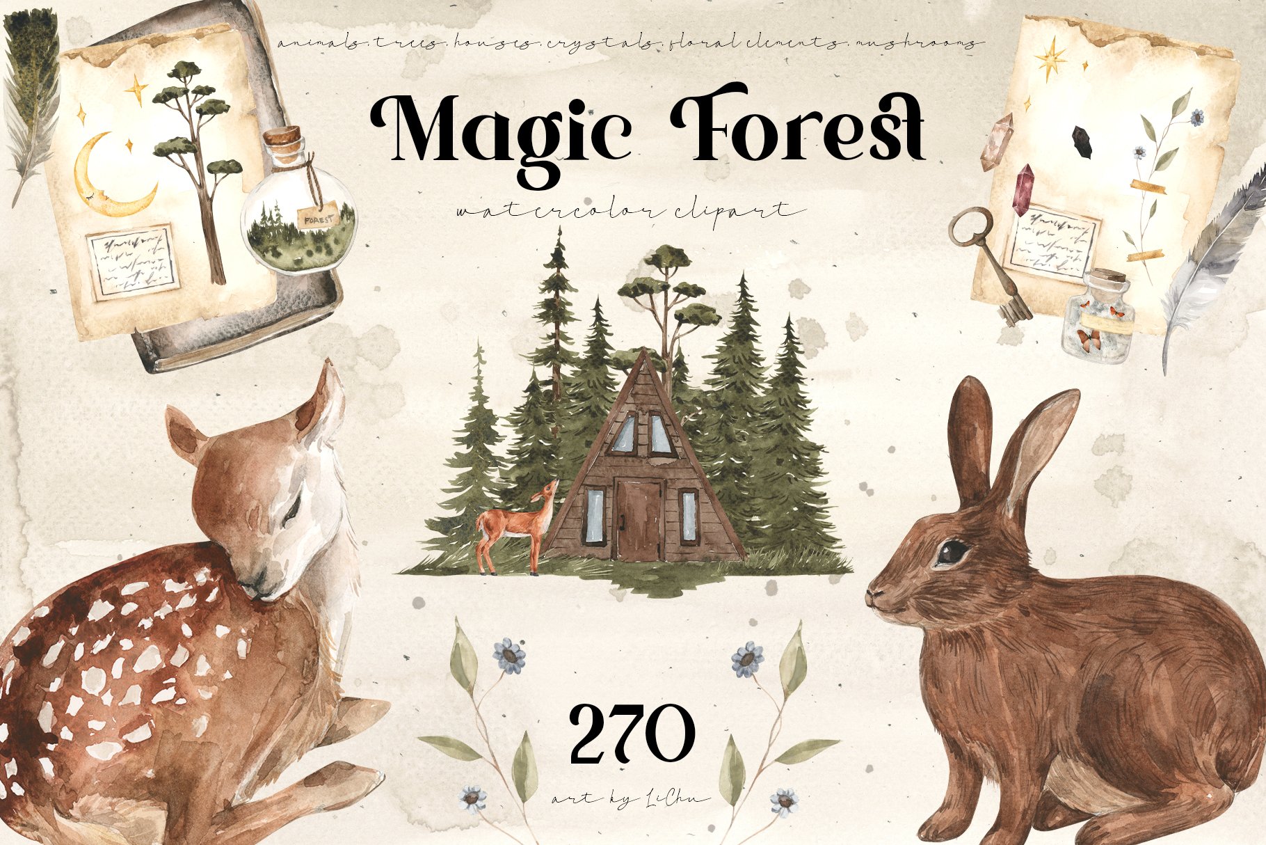 Watercolor Magic Forest cover image.