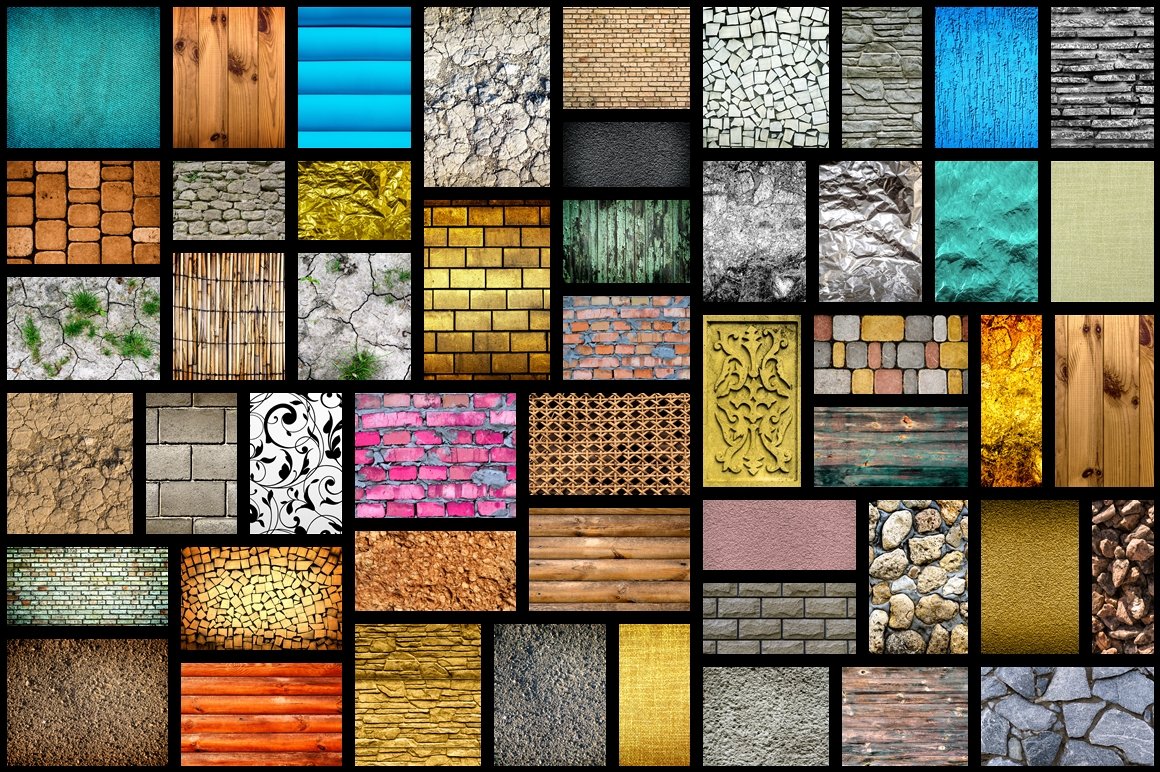 50 in 1 Photo Textures Pack (Vol.1) preview image.