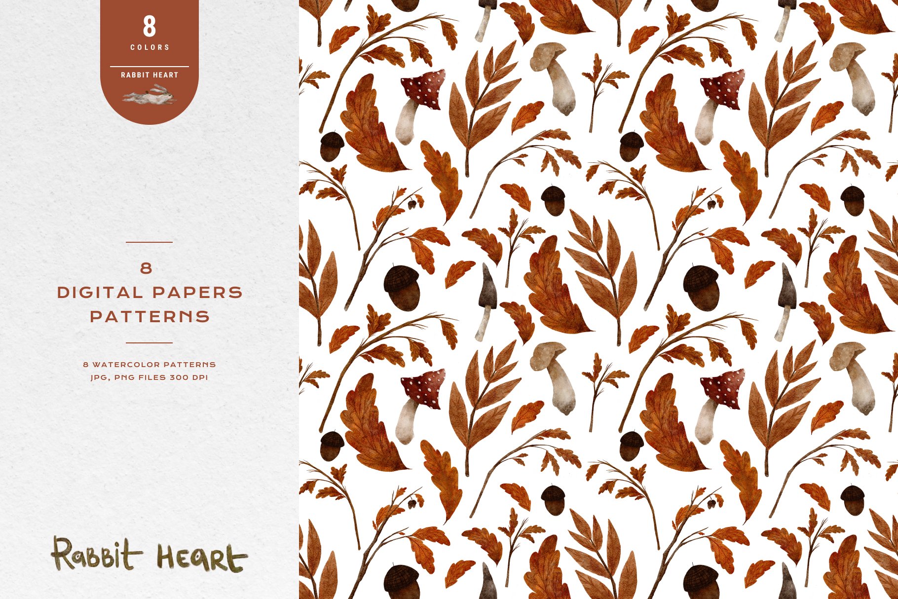 Fall Leafs - Digital Paper Set cover image.