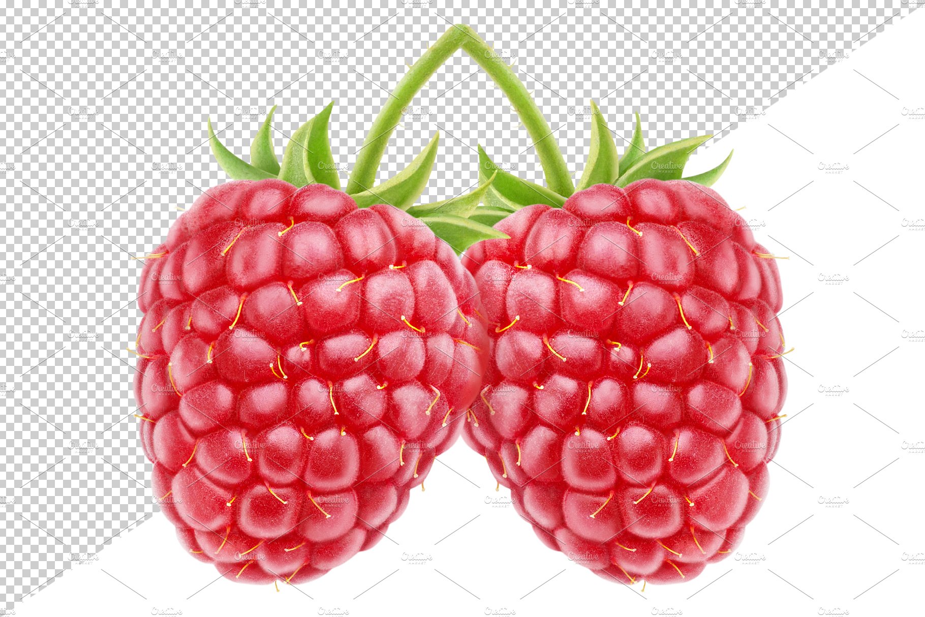 Pairs of raspberries preview image.