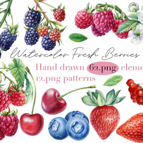 Watercolor Fresh Berries cover image.